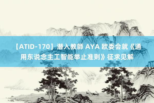 【ATID-170】潜入教師 AYA 欧委会就《通用东说念主工智能举止准则》征求见解