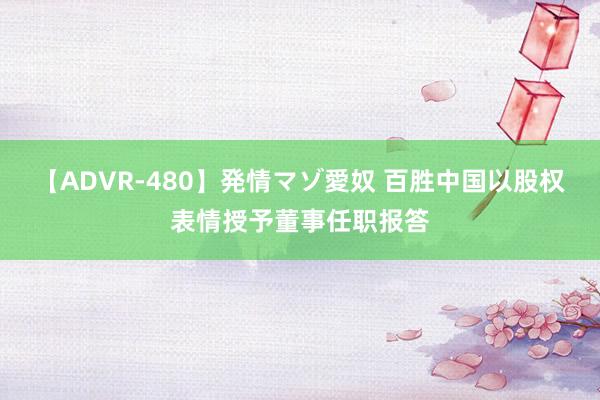 【ADVR-480】発情マゾ愛奴 百胜中国以股权表情授予董事任职报答