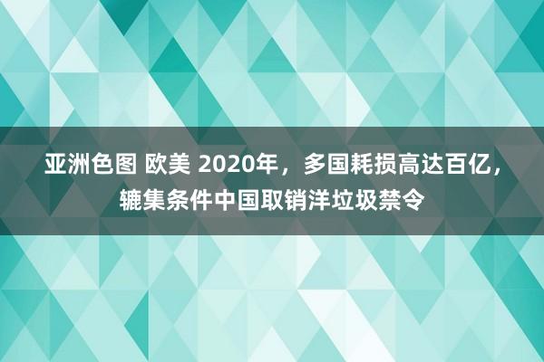 亚洲色图 欧美 2020年，多国耗损高达百亿，辘集条件中国取销洋垃圾禁令